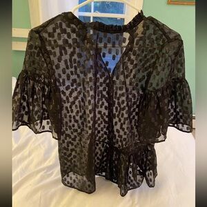 Stunning Sheer Black Blouse